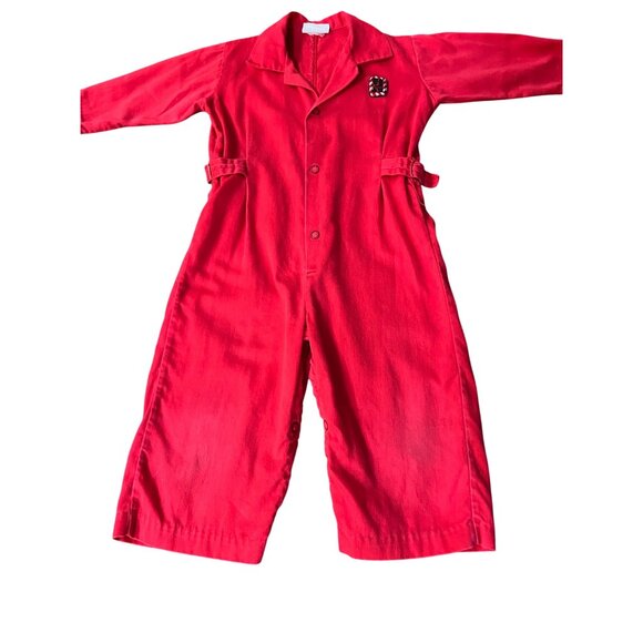 Vintage Dotty Dan Coveralls Infant XL Used Red Fair Condition - Picture 3 of 16